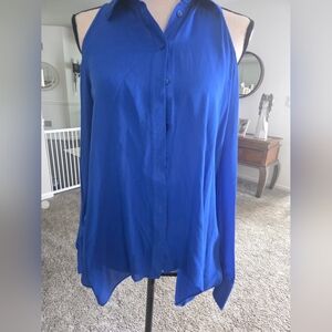 Parker Royal Blue Button-Down Blouse